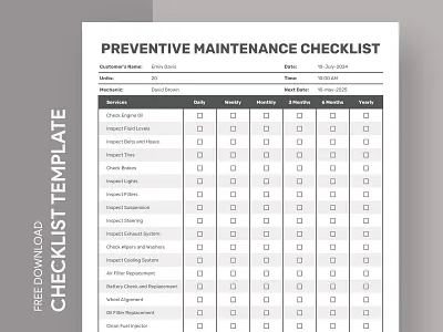 Preventive Maintenance Checklist car maintenance checklist car service checklist checklist docs free google docs templates free template free template google docs google google docs google docs checklist template maintenance maintenance checklist preventive maintenance checklist service service checklist template