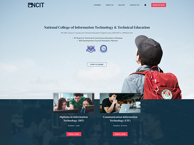 Single Page Website UI college design education minimal modern professional school single page student ui ux website