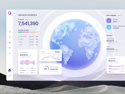 Orion UI kit – design system for Figma 3d ai animation chart dashboard dataviz design desktop dev global globe hex illustration infographic planet statistic stats tech template ui