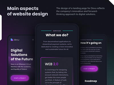 Landing Page for a provider of innovative blockchain solutions b2b b2c blockchain crypto dsquad landing landing design landing page landing page design landing page ui landing ui landing ux software development web development web3