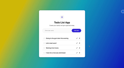 To-do list App coding css html javascript uiuxdesign