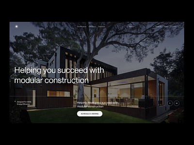 Website for Modular homes company animation company homes minimal modular product design property real estate ui web design