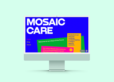 Mosaic Care metaverse pop colours speculative ui ux