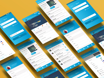 Mobile Learning App UI Design branding google material design material design ui ux visual design