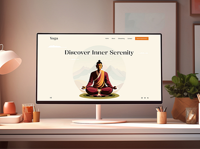 Yoga branding design graphic design illustration minimal web design ui vector website design