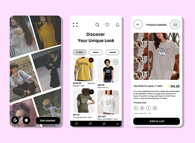 Fashionista App design animation figma graphic design ux