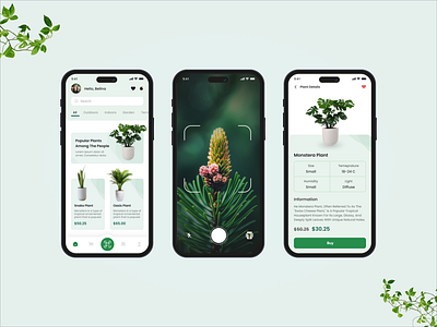 Plant Care Concept App appdesign appui designinspiration digitalgardening ecofriendlydesign floraldesign gardencare gardeningapp gardentips greenliving natureinspired nursery nursery business app plantcareapp planthealth plantlovers plantparent sustainableliving uiux uxdesign