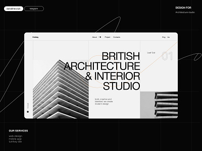 UX/UI design for Architecture studio architecture design interior studio ui ux web web design