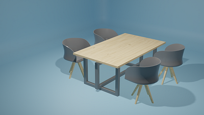 simple table and chair modelling 3d modelling