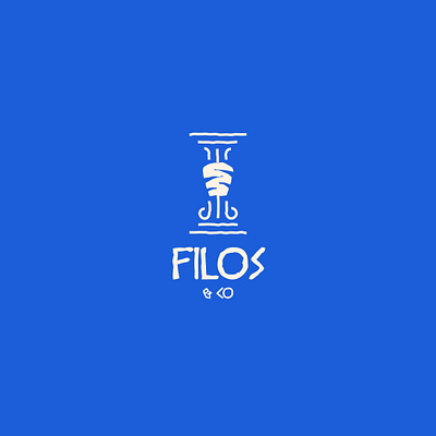 Filos & Co. brand identity creative marks greek food greek restaurant gyro minimal restaurant branding souvlaki street food typography