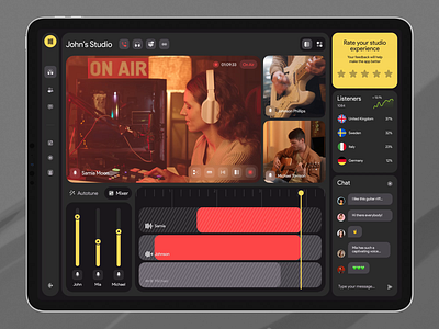 Music Collaboration Web App: animation dashboard dashboard design dashboard ui dashboard web design ui ui design web web design web ui