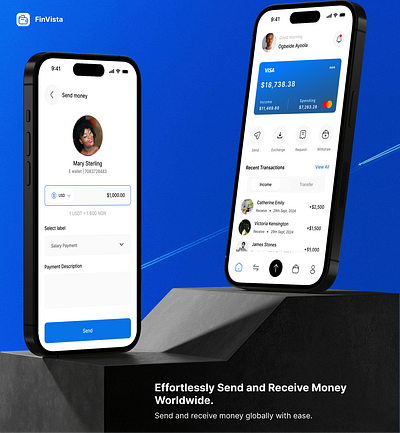 Finance - Mobile App app ui b2b bank clean emoney ewallet finance fintech ios mobile mobile app design mobile app minimial mobileapp money money transfer online wallet payment popular mobile saas transaction