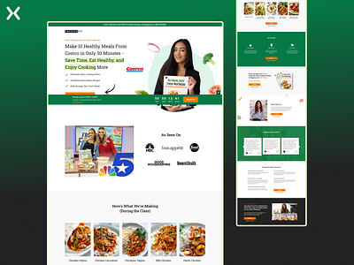 Food Recipes Landing Page design dribbble shot food landing page food recipe landing page frozen food frozen meal recipes landing page design lead generation recipe landing page ui ux