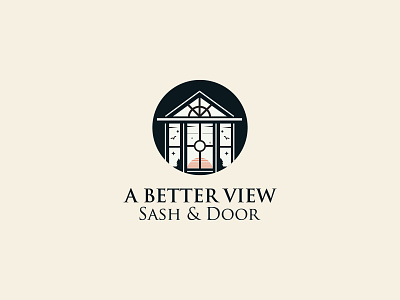 Better View Sash & Door Logo (Unused Coccept) better view door door company door logo door view logo logo design logo designer logo for door company logo maker view door logo