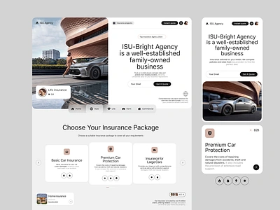 Insurance Company Website agency agency website b2b service provider business car insurance commercial corporate website design eloqwnt home page insurance insurance company website landing page mobile package saas service ui ux web webdesign