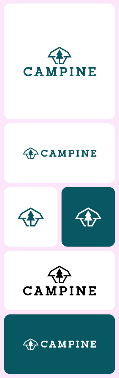 Campine logo template adventure app branding camping design forest graphic design illustration logo minimal modern outdoor pine typography vector wood