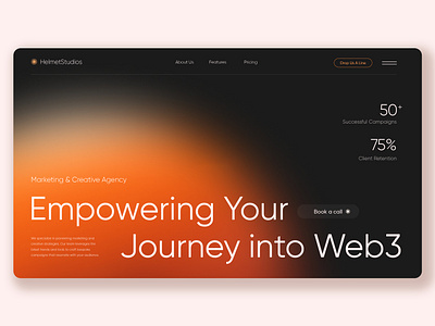 HelmetStudios agency clean minimal minimalistic ui website