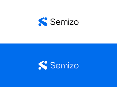 Semizo logo blue blurrypixells brand branding company custom design flat geometric graphic design illustration logo minimal s semizo simple startup ui ux vector