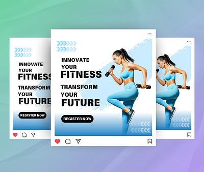 Gym workout Social media post banner canva creatives figma graphic design indesign photoshop social media post