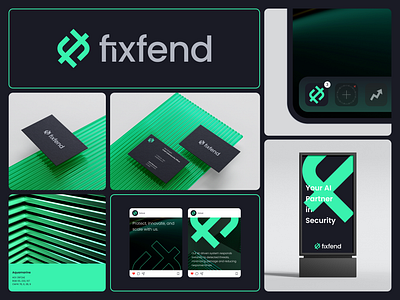 FixFend-Brand Identity ai brand identity branding clean concept cybersecurity design exploration favicon graphic design icon logo modern tech technology ui