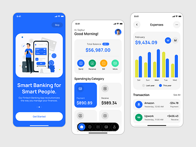 Banking App Design android app design app design app design figma app designer app ui ux design banking app banking app design design figma uiux fintech app design ios app design landing page design mobile app saas app