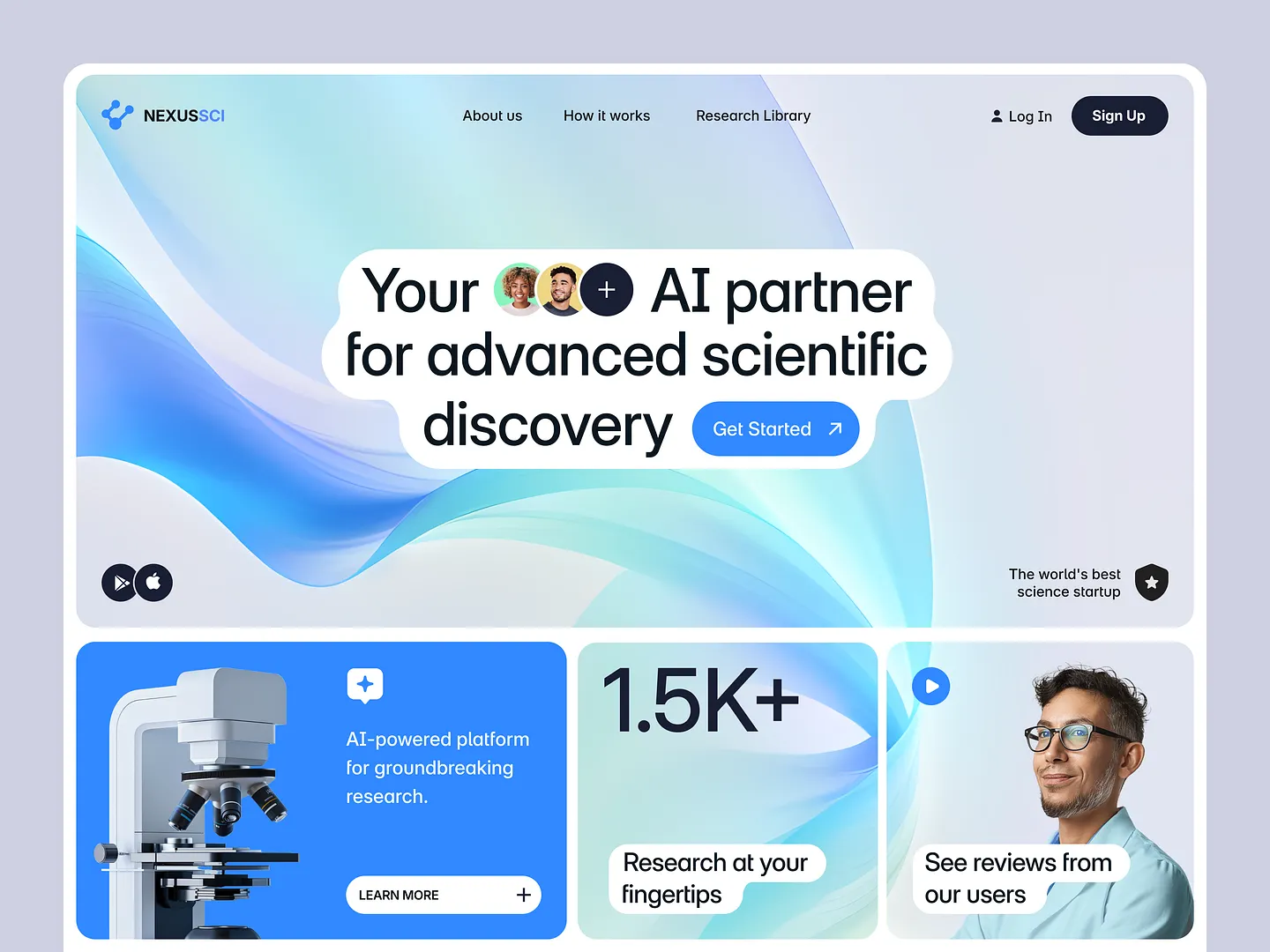 Innovative Experimental Website Design for AI Solutions