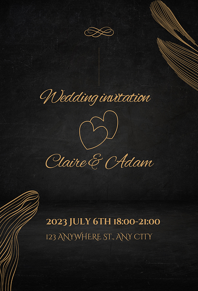 Wedding invitation design illustration invitation wedding invitation