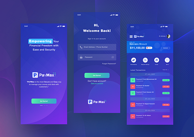 Fintech App Design - Revolutionizing Digital Banking 2024 app app design bank banking design experince featured fintech interface design logo new paymax popular recent research design ui ux web design website design