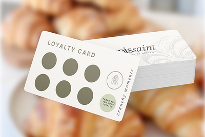 Loyalty card design | Home made Croissaint Brand art direction branding branding design design digitalmarketing graphic design illustration logo vector