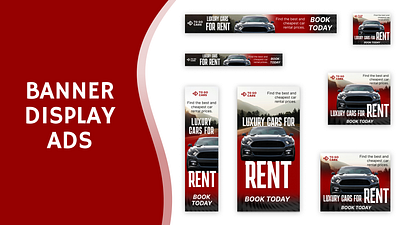 Figma Banner | Car Rental Google Display Banner Ad Design banner ad banner ad design banner design car banner ad car banner design car rental banner ad figma figma banner ad google display google display ad google display banner web banner ad website banner ad