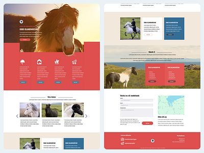 Website Design for an Equestrian Center creative web design design proposal landing page ui user experience ux web design website concept