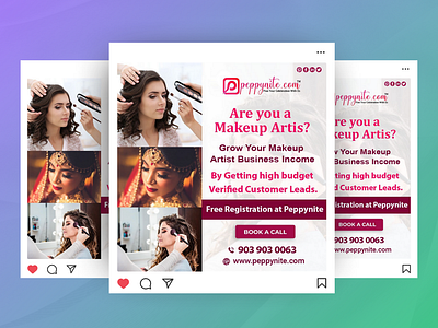 Makeup Artist ad Social Media Post Design canva creatives design figma graphic design indesign photoshop post design social media post