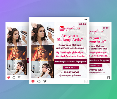 Makeup Artist ad Social Media Post Design canva creatives design figma graphic design indesign photoshop post design social media post