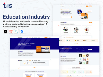 Fluentie Education Industry Website combination design ui ui design website