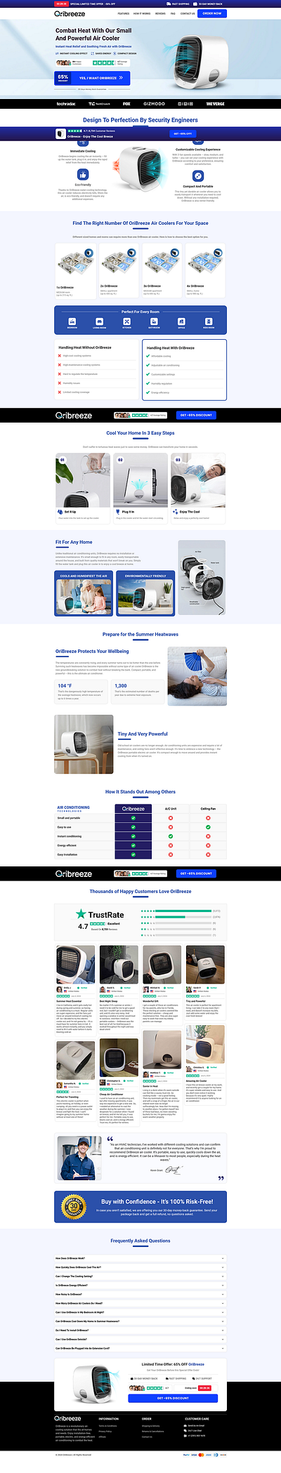 Oribreeze funnel funnelish landing page sales funnel