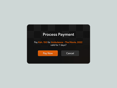 Payment card popup design designer product ui uiux ux