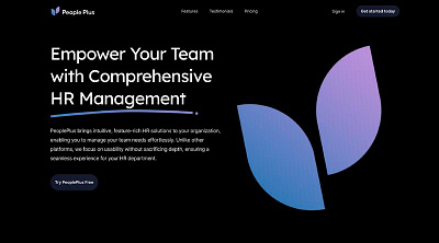 PeoplePlus Website design ui ux