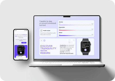 Landing page for mental-health project body design health healthcare interface landingpage technology ui user interface ux web wellbeing wellness