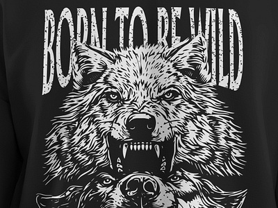 Two-Headed Wolf Dark T-Shirt Tees Design design graphic design illustration shirt design tees design vector