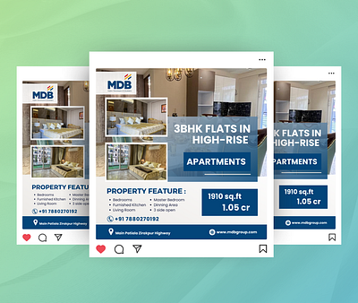 Real Estate Social Media Post canva creative post design creatives design figma graphic design photoshop design post design real estate social media post