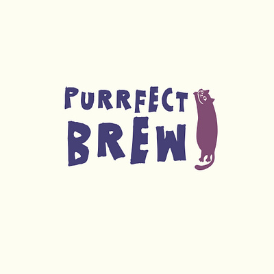 Purrfect Brew- Branding app branding cafe cat design graphic design illustration logo typography ui ux vector