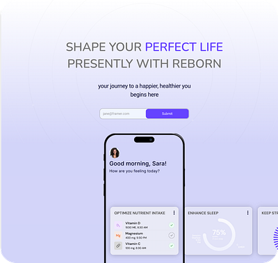 landing page for mental-health project body health landing page mental health ui user experience user interface ux web website wellbeing