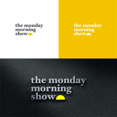 Minimal Morning Show Logo Design dynamic flat lettermark logo logo design minimal modern morning morning logo morning show morning show logo design podcast podcast logo design sun sun logo sun rising logo symbolic