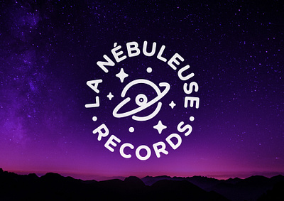 La Nébuleuse Records Logo ✨🎵 branding label logo planet record logo records space vinyl record vinyl space