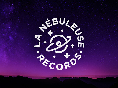 La Nébuleuse Records Logo ✨🎵 branding label logo planet record logo records space vinyl record vinyl space