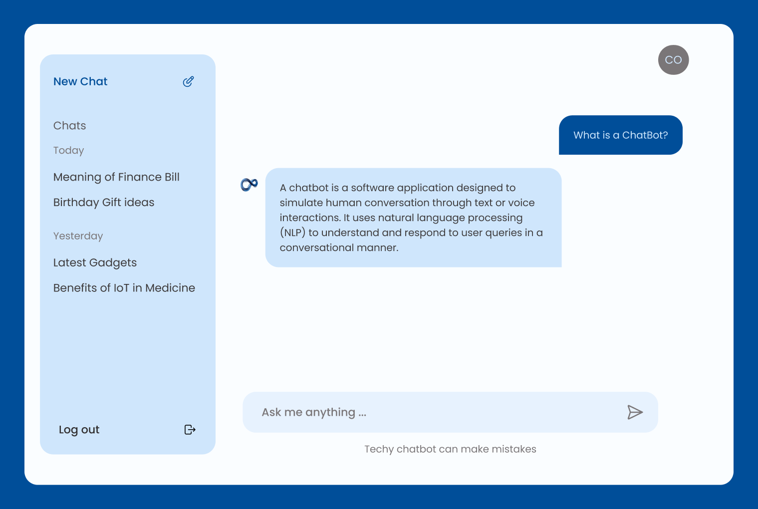 Chat Bot UI by Christine on Dribbble