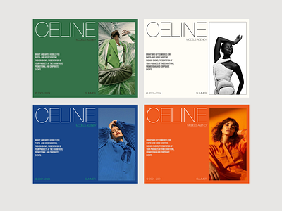Colour card clean design graphic design landing page ui web design