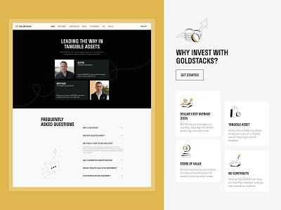 Shopify Website Design figma gold homepage icon investment landingpage minimal ui minimalism ui uiux web design website website design