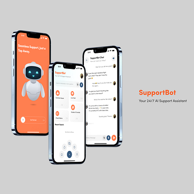 Seamless Customer Support with AI-Powered Chatbots 3d animation graphic design logo motion graphics ui