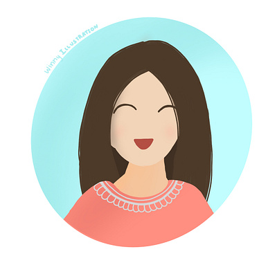 Mia's Portrait - Winny Illustrations art art buissness calm character cute digital art illustration mascot portrait